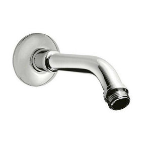 Triton Commercial Curved Fixed Short Shower Arm Rear Entry Wall Outlet Chrome