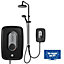 Triton Danzi DuElec Black 9.5kW Electric Shower Diverter to Overhead and Handset