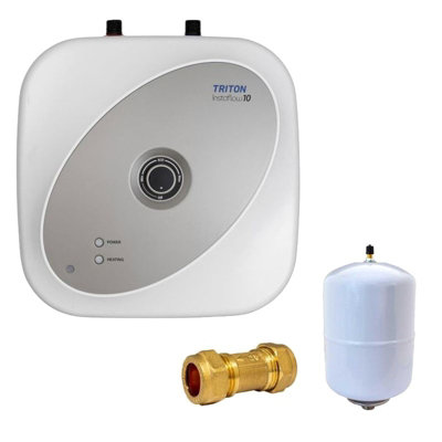 Triton Instaflow 2kw 10 Litre Stored Hot Water Heater Under Sink + Vessel Kit