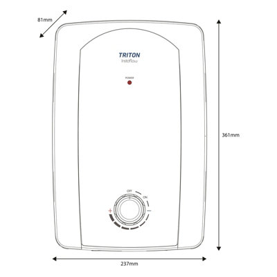 Triton Instaflow 7.7kw Instantaneous Hot Water Heater Under Sink Multi Point