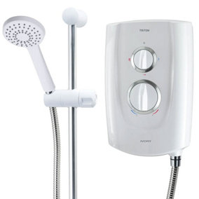 Triton IVORY 5 Easy Fit 10.5KW White Electric Shower - T5 Ivory Riya Tenero T10