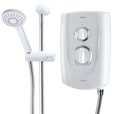 Triton IVORY 5 Easy Fit 8.5KW White Electric Shower - T5 Ivory Riya Tenero T10