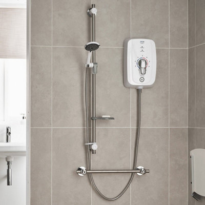 Triton Omnicare Design 8.5KW Thermostatic Electric Shower Extended Lever White