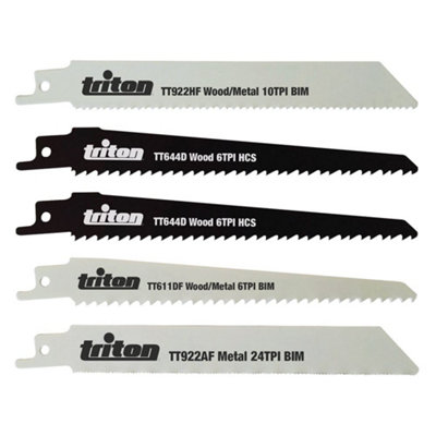 Triton Recip Saw Blade Set 5pce - 150mm