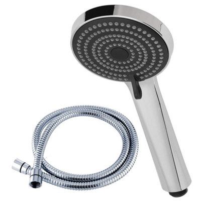 Triton Sara Shower Head Chrome Universal 3 Spray Modes High Flow + 1.25m Hose