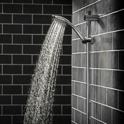 Triton T100xr 9.5KW Electric Shower White & Brushed Chrome Fascia - Rp T80XR - 9
