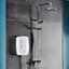 Triton T80Z Fast Fit DuElec White 9.5kW Electric Shower + Dual Rainshower Head