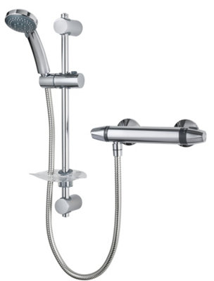 Triton UNEXTHBM Club Handle Unichrome EXE Bar Mixer Shower + Fast Fit Kit - 3
