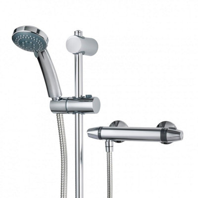Triton UNEXTHBM Club Handle Unichrome EXE Bar Mixer Shower + Fast Fit Kit - 7
