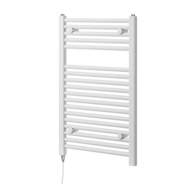 Triton White Electric Heated Towel Rail 770x500mm DIY at B Q