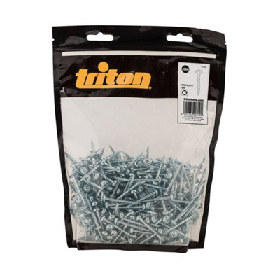 Triton Zinc Pocket-Hole Screws Washer Head Coarse - P/HC 8 x 1-1/4" 500pk