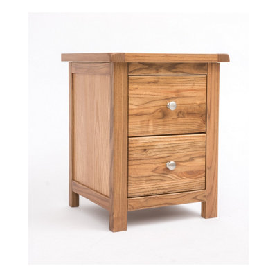 Trivento 2 Drawer Bedside Table Chrome Knob