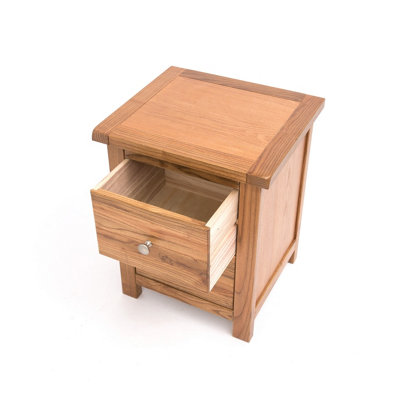Trivento 2 Drawer Bedside Table Chrome Knob