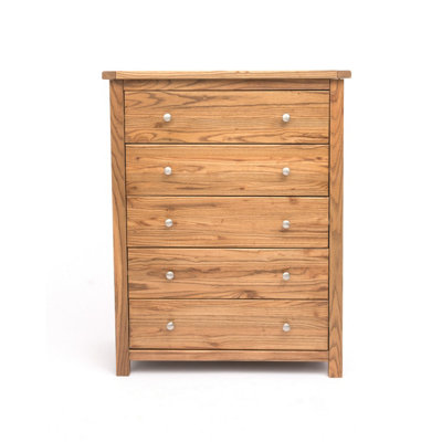 Trivento 5 Drawer Chest of Drawers Chrome Knob