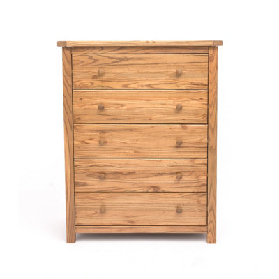 Trivento 5 Drawer Chest of Drawers Wood Knob