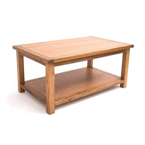 Trivento Light wood Coffee Table with Shelf