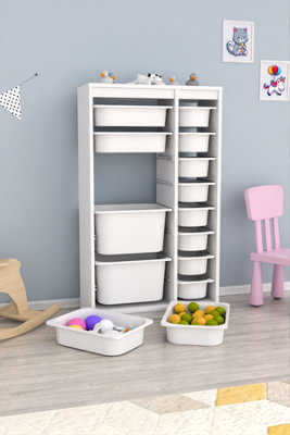 Trofast Monada XS 2D4N8U Drawer Storage Cabinet Dresser Closet Organizer Toys Organizer White DIY at B Q