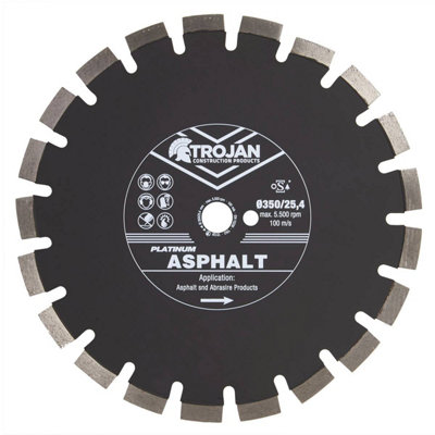 Trojan Platinum Asphalt Diamond Blade 350mm/14" x 25.4