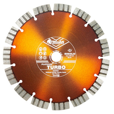 Trojan Platinum Hard Diamond Blade 230mm/9" x 22.23