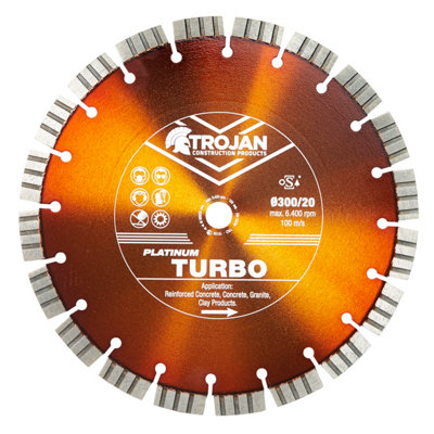 Trojan Platinum Hard Diamond Blade 300mm/12" x 20