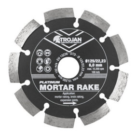 Trojan Platinum Mortar Rake Blade 125mm/5" x 22.23
