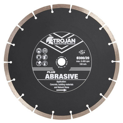 Trojan Plus Abrasive Diamond Blade 300mm/12" x 20