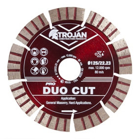 Trojan Pro Duo Cut Diamond Blade 125mm/5" x 22.23