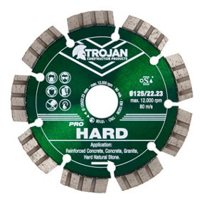Trojan Pro Hard Diamond Blade 125mm/5" x 22.23