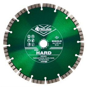 Trojan Pro Hard Diamond Blade 230mm/9" x 22.23