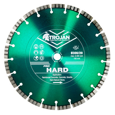 Trojan Pro Hard Diamond Blade 300mm/12" x 20