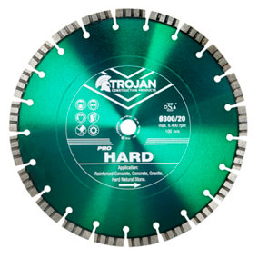 Trojan Pro Hard Diamond Blade 300mm/12" x 20