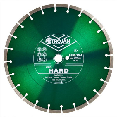 Trojan Pro Hard Diamond Blade 350mm/14" x 25.4