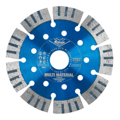 Trojan Pro Multi-Material Diamond Blade 125mm/5" x 22.23