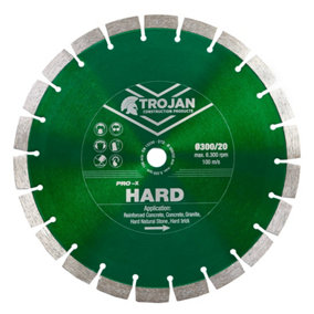 Trojan Pro-X Hard Diamond Blade 300mm/12" x 20