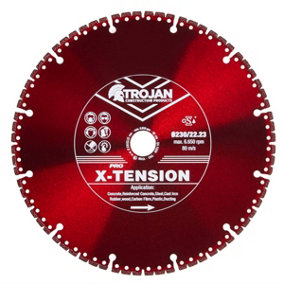 Trojan Pro X-Tension Diamond Blades 230mm/9" x 22.23