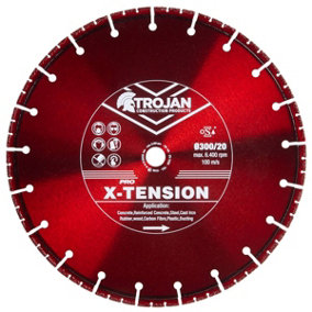 Trojan Pro X-Tension Diamond Blades 300mm/12" x 20