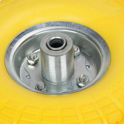 10 Inch (255mm) Solid Rubber Wheel With Offset Hub - Puncture Proof For Sack Trucks & Trolleys