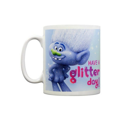 Trolls Have A Glitter Day Mug Cloudy Grey/White (One Size)