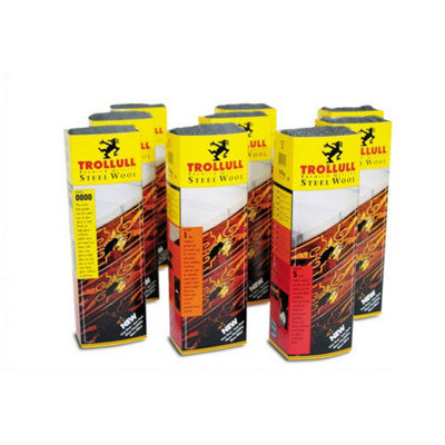 Trollull Grade 0000 Steel Wool Rolls Black (200g) DIY at B&Q