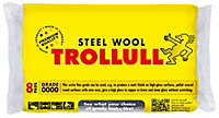 Trollull Steel Wool Eight Pads Grade 0000