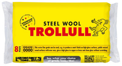 TROLLULL Steel Wool  Wire Wool 200g extra-fine 0000 polishes