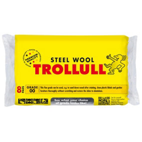 Trollull Steel Wool Eight Pads Grade 00