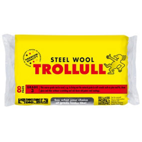 Trollull Steel Wool Eight Pads Grade 3