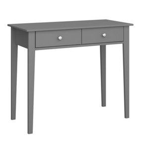 Tromso Desk with 2 Drawers in Grey