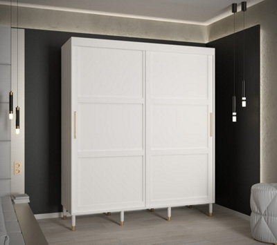 White deals panelled wardrobe