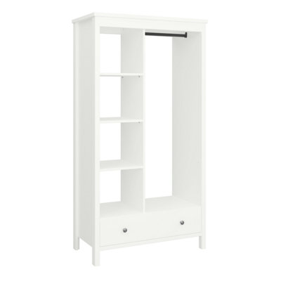 Tromso Open 1 Drawer Wardrobe in White | DIY at B&Q