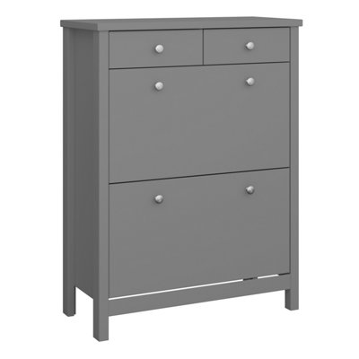 Tromso Shoe Cabinet 2+2 Drawers in Folkestone Grey