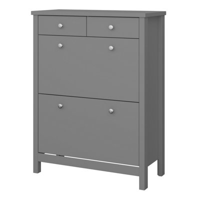 Tromso Shoe Cabinet 2+2 Drawers in Folkestone Grey