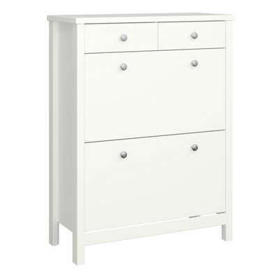 Tromso Shoe Cabinet 2+2 Drawers in White