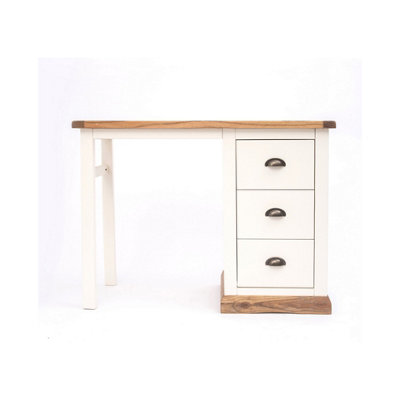 Tropea 3 Drawer Desk - Dressing Table Brass Cup Handle